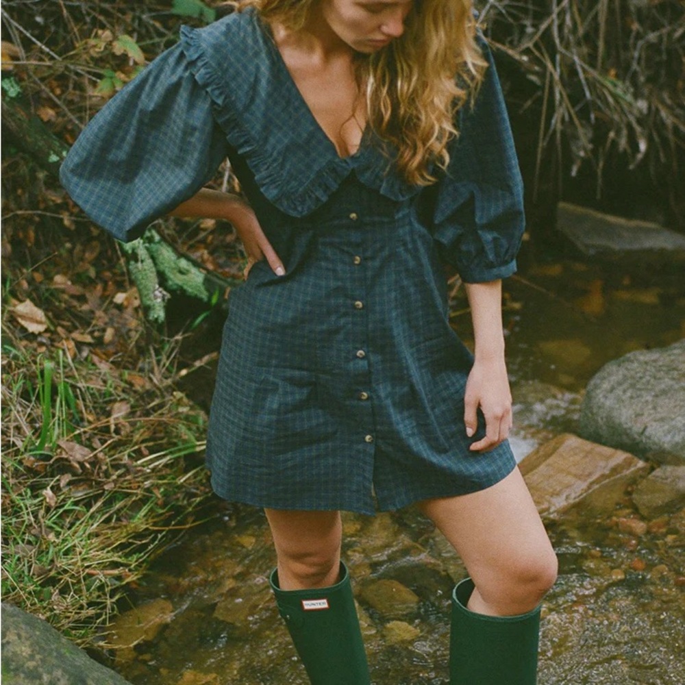 Ciao Lucia Marianna plaid mini dress